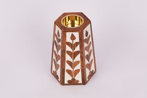 Brûleur d'encens moderne de luxe en résine de la meilleure qualité, fabriqué à la main en Inde, grossiste en incrustation d'os, parfum de gingembre Bakhoor - Product Image 4
