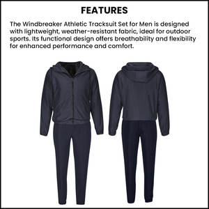 Ensemble de survêtement athlétique coupe-vent personnalisé, fonctionnalité légère pour Sports de plein air pour hommes survêtements - Product Image 5