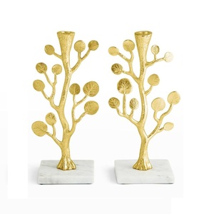 Bougeoir en métal pour éclairage et décoration d'intérieur Bougeoir décoratif élégant à finition antique - Product Image 3