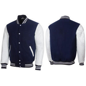 9 onces, 65/35 anneau filé coton peigné/poly polaire chenille brodé varsity jacket - Product Image 3