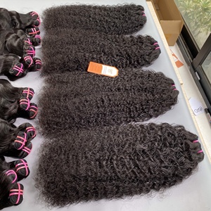 Extensions de cheveux humains bouclés, tissage de trame birman, vendeur de cheveux humains, Super Double fermeture dessinée, dentelle frontale, longue durée, grande usine - Product Image 2
