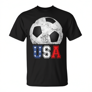T-shirt promotionnel de football américain avec motif graphique de ballon de football USA - Product Image 2