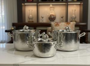 Ensemble de casseroles martelées, poêle à frire, casserole, pot fait à la main avec couvercle, vente en gros de casseroles de cuisine, décoration de fête, ensemble de casseroles - Product Image 4