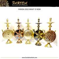 Chichas Farida 2025 – Nouveau Style, Design Unique, Vente Chaude, Qualité Supérieure, Vente en Gros, Chicha de Luxe en Laiton Laqué, Mini Chicha Égyptienne
