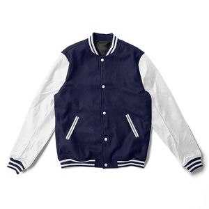Men's Custom High Quality Wool Varsity <b>Jacket</b> with Leather Sleeves Flat Chenille <b>Patch</b> Embroidery Winter Letterman Bomber <b>Jacket</b> - Product Image 5