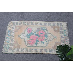 Alfombra Turca Vintage, Alfombra Pequeña de 1.7x3 pies, Alfombra con Estampado Animal Azul - Product Image 3