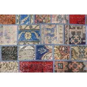 Alfombra Vintage de lana turca roja de 2x4,5 pies, hecha a mano, área grande, estilo Tabriz, patrón abstracto, diseño de pasillo Rectangular, látex de 10mm - Product Image 5