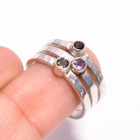 925 argent Sterling belle bague en pierres précieuses taillées bijoux en pierre naturelle de haute qualité pour les fêtes de fiançailles de mariage cadeau parfait