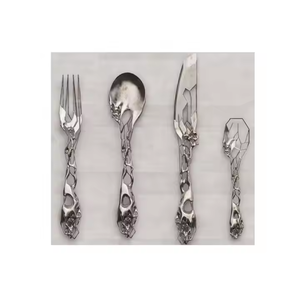 Juego de cubiertos pulidos con espejo de metal hechos a mano más vendidos, cubiertos de bajo precio para bodas y fiestas, fabricados en la India - Product Image 1