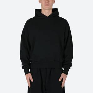 Sudaderas de algodón de rizo francés 100% Unisex de gran tamaño para hombre, sudaderas con capucha lavadas en blanco con logotipo personalizado para ropa de calle, temporada de invierno - Product Image 2