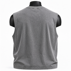 Camiseta sin mangas para hombre, cuello redondo, informal, con estampado gráfico, estilo musculoso, ropa de calle, camisa de verano - Product Image 2