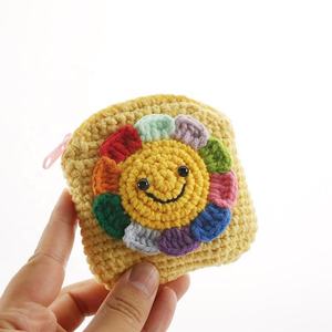 Elegant 100% Milk Cotton Seven-Color <b>Flower</b> Hand-Embroidered Coin Purse Credit Card Holder <b>Sweet</b> Lady Fashion Accessories - Product Image 2