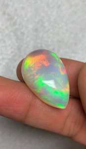 โอปอลเอธิโอเปียคุณภาพสูง ทรงลูกแพร์ หลากสีธรรมชาติ ทำด้วยมือ พลอยหลวม ขัดเงา/เคลือบน้ำมัน เมห์ราจูดิน เจมส์ รุ่นที่สาม - Product Image 2