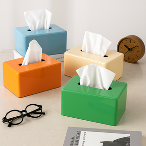 Caja de pañuelos de laca de Vietnam personalizada con acabado de alto brillo, servilletero de madera hecho a mano para sala de estar y regalo - Product Image 6