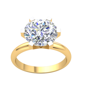 Anillo de Compromiso de Lujo para Mujer, Oro Amarillo y Blanco de 9K, Diamante Cultivado en Laboratorio de 2.55 Quilates, Claridad VS, Color EF, Corte Brillante, Certificado IGI - Product Image 2