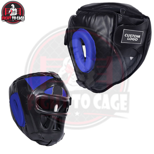 Protector de Cabeza de Boxeo FIGHT CAGE GEARS, Protección Facial Completa de Cuero PU, Correa Ajustable, Seguro para Sparring, Cómodo Protector Bucal Grande - Product Image 3