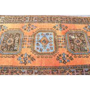 Alfombra de 4.4x11.3 pies, Alfombra Turca, Alfombra Marroquí Naranja - Product Image 5