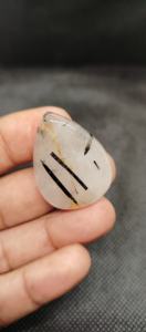 Udgems พลอยควอตซ์เจียระไนแบบหยาบธรรมชาติขนาดผสมสีดำและสีขาวสำหรับทำเครื่องประดับ - Product Image 2