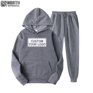 Survêtement à capuche pour homme d'hiver en gros, vente à chaud, design personnalisé, 100% coton, survêtement respirant, jogging, 2 pièces pour homme - Product Image 6