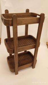 ชั้นวางของไม้ธรรมชาติ 100% คุณภาพพรีเมียม 3 ชั้น สำหรับใช้ในห้องครัว ห้องน้ำ โต๊ะเคาน์เตอร์ ใช้จัดเก็บของใช้ในบ้านและของใช้ประจำวัน - Product Image 3