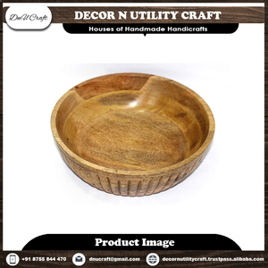 Ensemble de saladiers en bois d'acacia faits à la main assiette en bois de sheesham personnalisée décor de Table de cuisine écologique bols polyvalents - Product Image 6