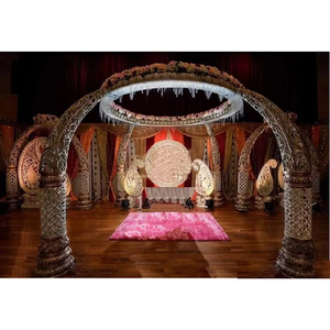 Tradicional Tamil boda colmillo Pilar Mandap boda india Mandap Conjunto Sur indio boda Mandap - Product Image 1