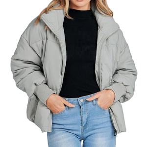 La chaqueta acolchada elegante para mujer más vendida, chaqueta de lona de invierno ligera con diseño tejido de alta calidad - Product Image 6