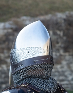 Casco Medieval de Caballero de la Fortuna, personalizado, hecho a mano, color plata - Product Image 6