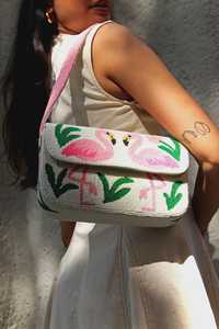 Sac à main artisanal indien en perles de verre multicolores, forme personnalisée, style décontracté, sac baguette fait main - Product Image 3