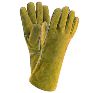 Gants de soudage en cuir de vachette bleu de haute qualité Gants de sécurité professionnels pour équipement de protection individuelle - Product Image 6