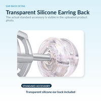 Boucles d'oreilles clous en argent sterling 925 avec moissanite ronde de 0,5 carat, serties de six griffes, pour femme