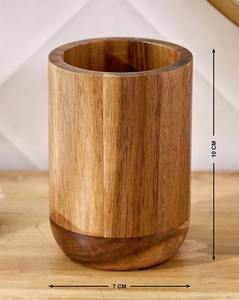 Juego de baño de madera Decoración elegante para el hogar Esenciales de baño para uso de baño moderno funcional y uso de regalo hecho a mano de La India - Product Image 5