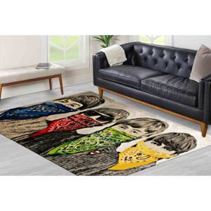 Printed <b>Rug</b>: Unique Graffiti Street Design for Modern Home Decor,<b>Chenille</b> <b>Rug</b> - Product Image 2