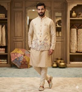 Dhwaja Export Women's Party Wear Silk Loose Fit Heavy Jacquard <b>Kurta</b> Set with Quick Dry Feature - Product Image 3