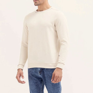 Vêtements de rue de couleur peau Sweat-shirt uni personnalisé de haute qualité Sweat-shirt à la mode pour hommes avec impression de logo personnalisé - Product Image 2
