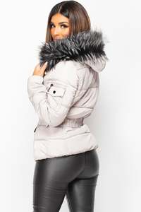 Chaquetas de burbujas hinchadas de satén personalizables para mujer con capucha y cremallera Ropa de invierno transpirable Producto terminado - Product Image 6