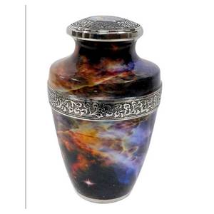 Juego de urna de cremación de latón blanco Urna funeraria hecha a mano para cenizas humanas Calidad de exportación Hecho EN LA India - Product Image 4