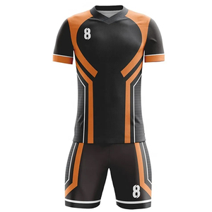 2025 Venta al por mayor de alta calidad diseño personalizado y logotipos 100% poliéster unisex fútbol uniforme completo con impresión personalizada sublimación - Product Image 2