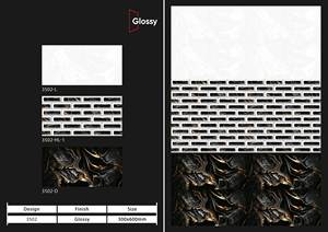 Azulejo de pared Exterior de 300x600mm mate 600X300 ceniza esmaltada al aire libre porcelana flor pared y suelo azulejo y azulejo de porcelana - Product Image 3
