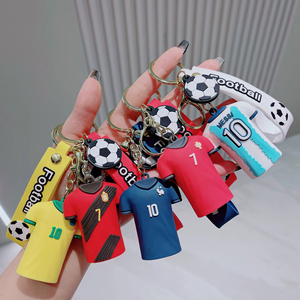 YY Cup Football PVC 3D Cartoon Mini Soccer Player Jersey <b>Keychain</b> Decoration Gift Strap <b>Keychain</b> Toys - Product Image 5