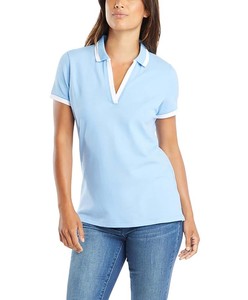 Polo de mujer de estilo ajustado a precio barato, Camiseta de algodón de media manga con logotipo estampado personalizado, polos de mujer de talla Regular para mujer - Product Image 3