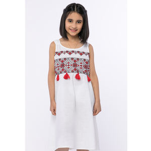 ชุดเด็กผู้หญิงคอกลมแขนกุดมีลายปัก - Product Image 4