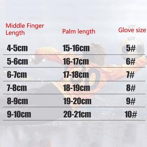 Gants de gardien de but en cuir unisexe antidérapants, protection des doigts, résistants à l'usure, durables, en PU épaissi, pour le football - Product Image 4