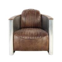 Canapé modulaire sectionnel moderne en cuir véritable marron de style européen pour salon et salle à manger