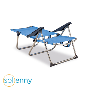 Sillón de playa con asas de transporte de patas altas, muebles de diseño al aire libre, listo para enviar desde España, 4 posiciones - Product Image 2