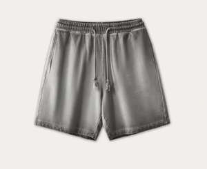 Nouveau short délavé à l'acide pour homme, coupe droite avec cordon de serrage, personnalisable, pour la gym, l'extérieur, en coton ample et décontracté pour l'été - Product Image 4