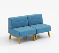 Canapé modulaire en tissu avec combinaison libre design moderne, espace public, hall de l'hôtel, de l'école et de l'hôpital, meubles en vrac à base métallique