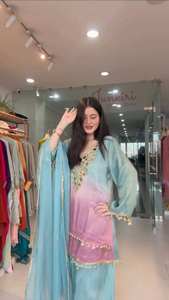 Salwar Kameez Tradicional Pakistaní de Alta Calidad con Mangas Largas y Bordado para Mujer, Kurti de Tela Lawn de Secado Rápido para Fiestas y Bodas - Product Image 3