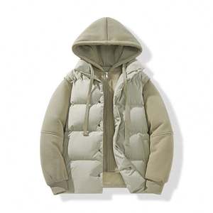 Winter Men's Casual Youth Warm <b>Jacket</b> With Thick <b>Hood</b> <b>Padded</b> <b>Jacket</b> - Product Image 2
