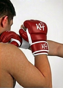 Gants de boxe demi-doigts en cuir PU pour entraînement et sparring MMA Muay Thai Kickboxing KLTW INT'L KL-MMA-001 - Product Image 6